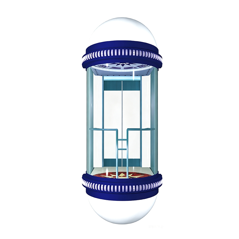 Architecturale 180 graden capsulelift met gelaagd veiligheidsglas