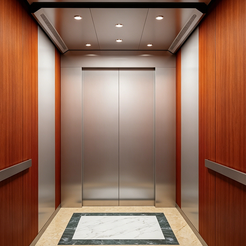 Passagierslift met geschilderd stalen plafond en PVC-vloeren